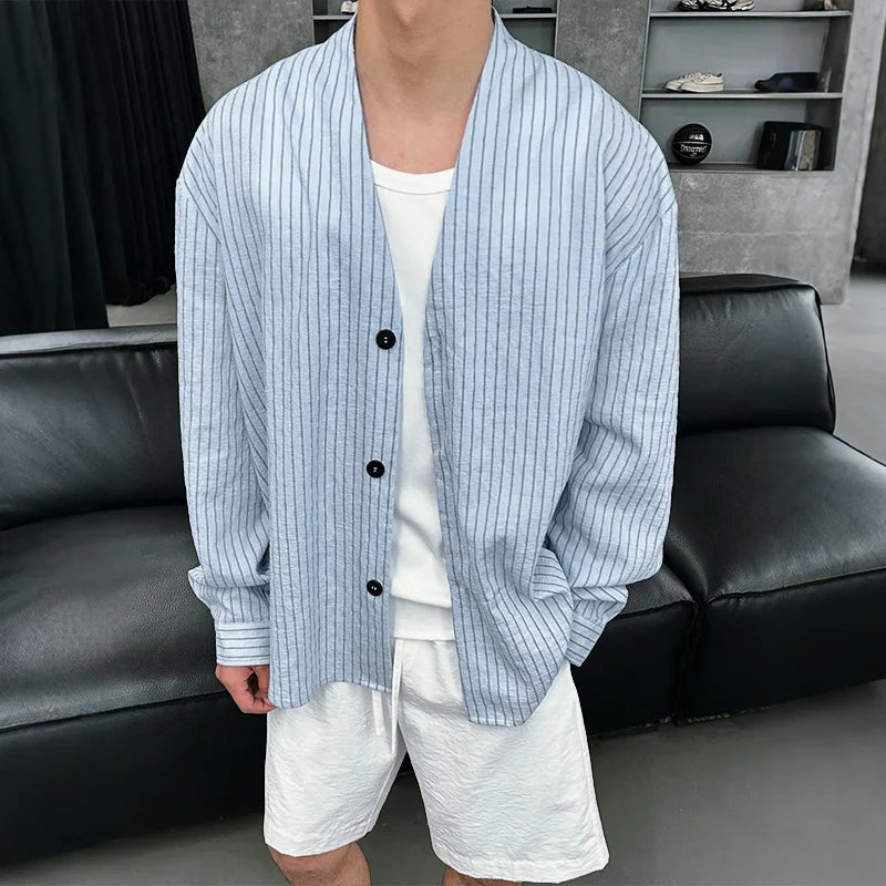 Men’s Vertical-Striped Shirt