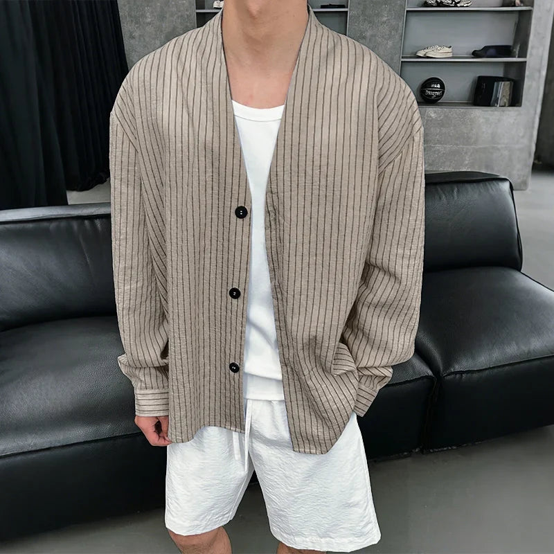Men’s Vertical-Striped Shirt