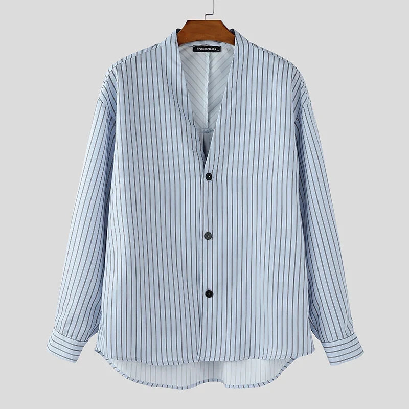 Men’s Vertical-Striped Shirt