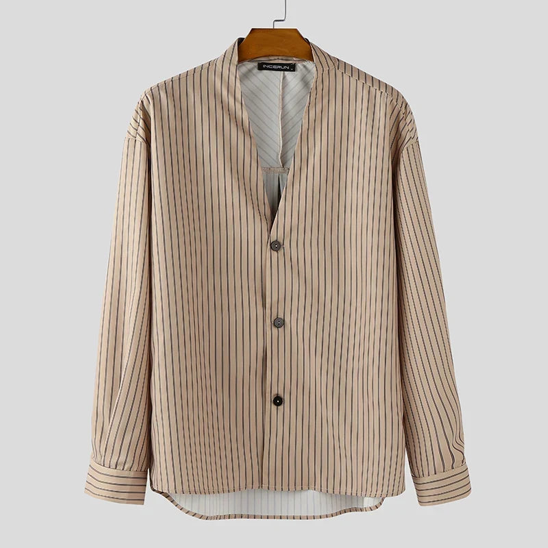 Men’s Vertical-Striped Shirt