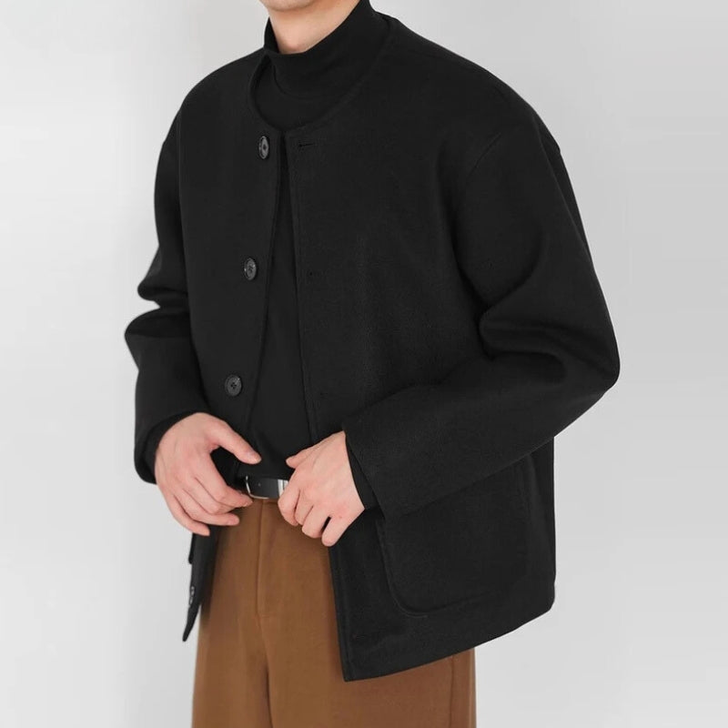 Men’s Vintage Collarless Jacket
