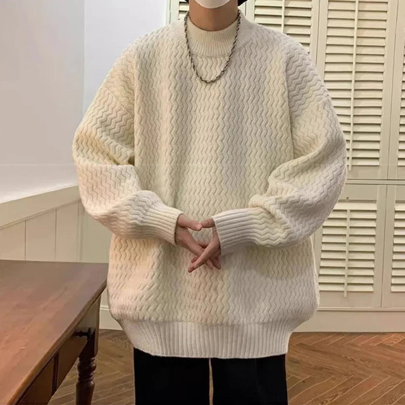 Men’s Wavy Knit Sweater