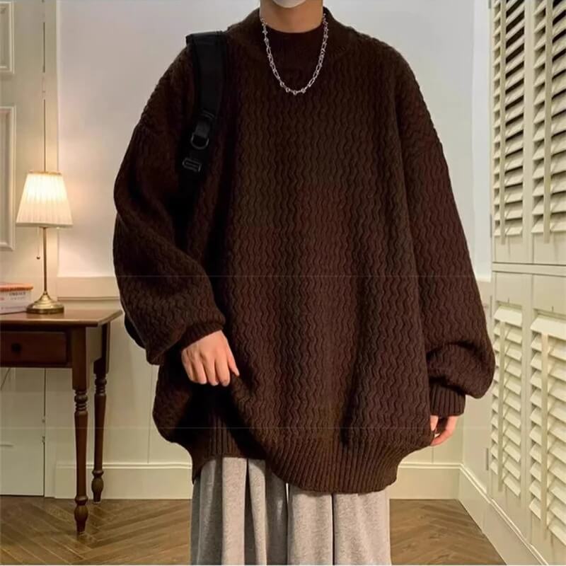 Men’s Wavy Knit Sweater