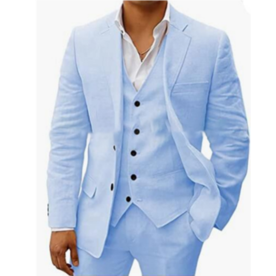Men’s 3-Piece Summer Formal Wedding Guest Suit