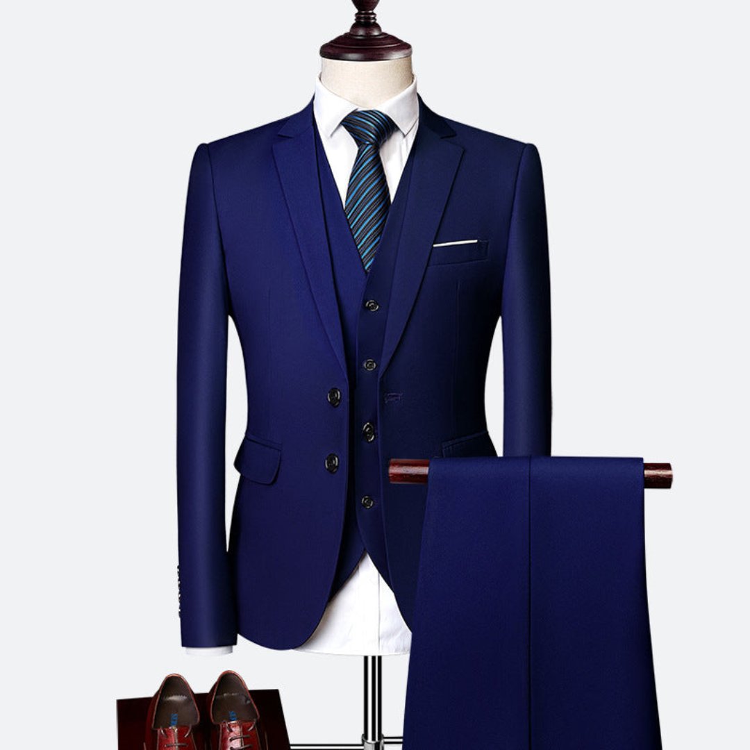 Men's Modern Three-Piece Wedding Guest Suit
