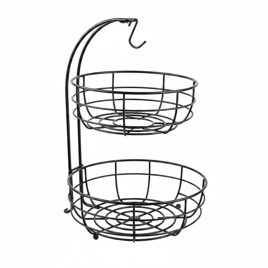 Metal Kitchen Organizer for Fruit and Bread Storage