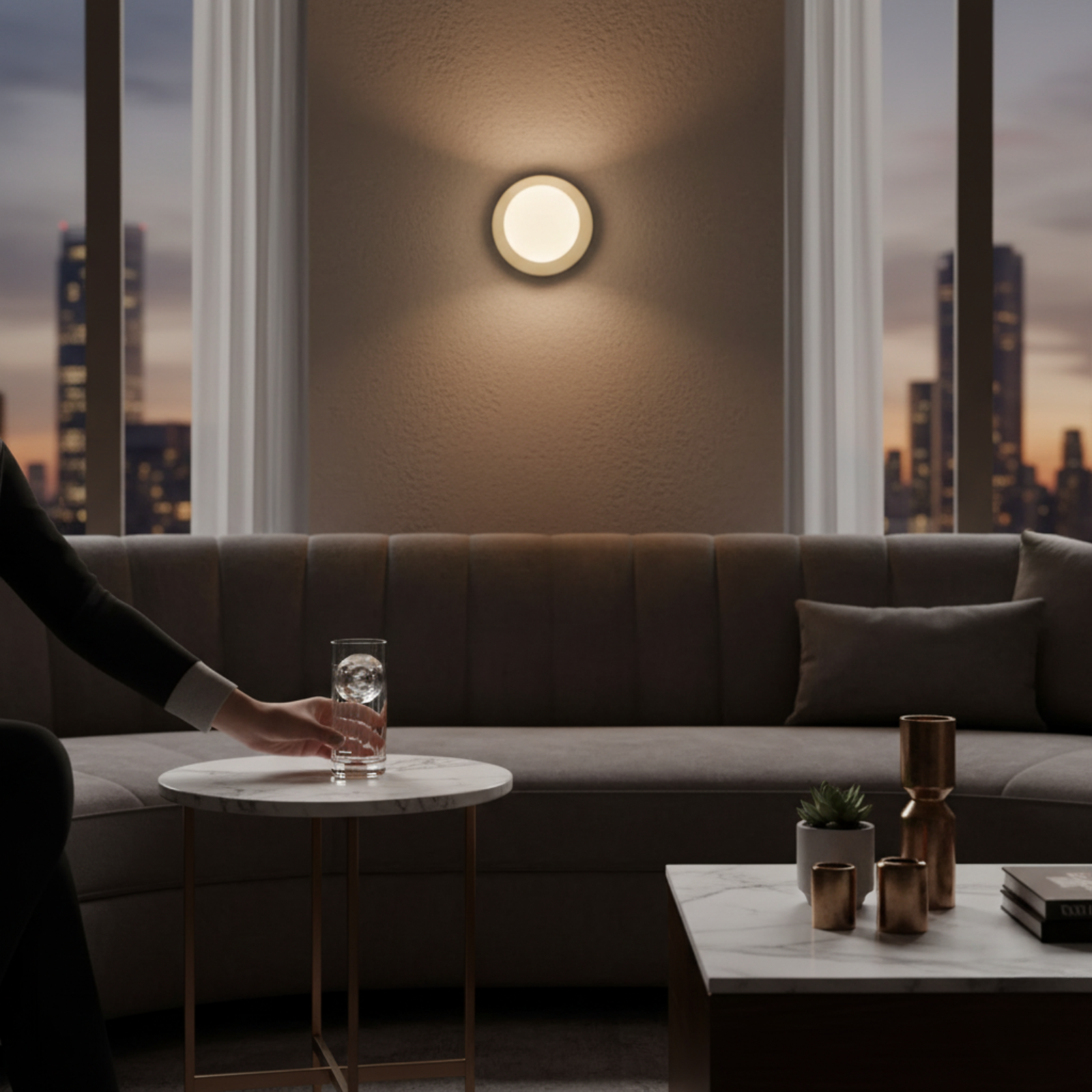 Frosted Glass Globe Wall and Ceiling Light