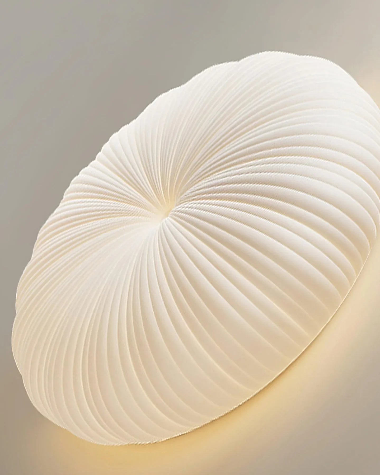 Minimalist Shell-Inspired Ceiling Light with Organic Japandi Design