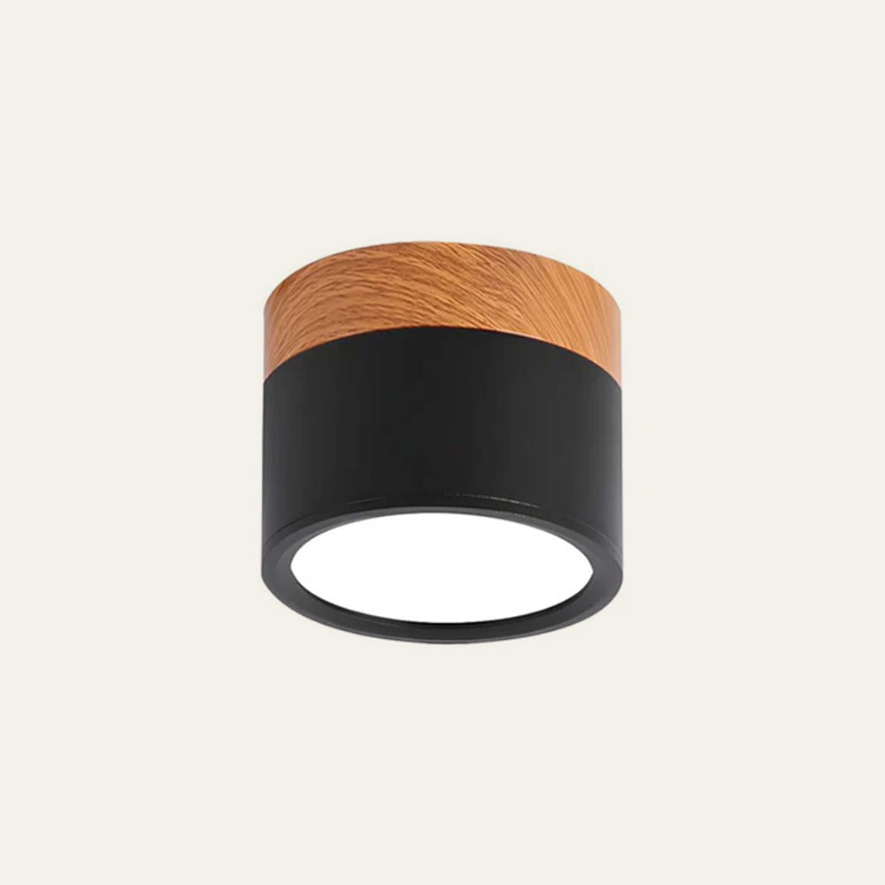 Modern Cylinder LED Flush Mount Ceiling Light with Compact Aluminium Design