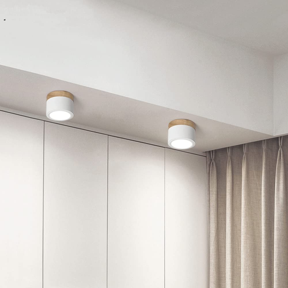 Modern Cylinder LED Flush Mount Ceiling Light with Compact Aluminium Design