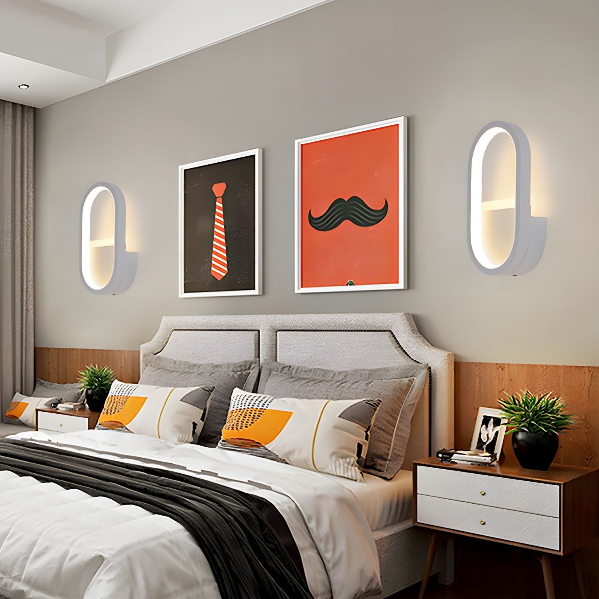 Modern Curved Geometric LED Wall Light