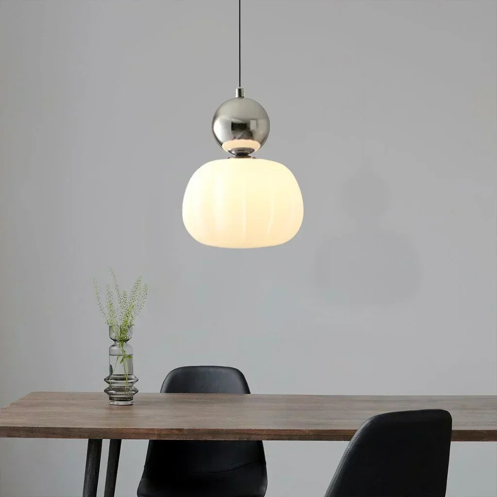 Modern Nordic LED Glass Ceiling Lamp with Adjustable Cord