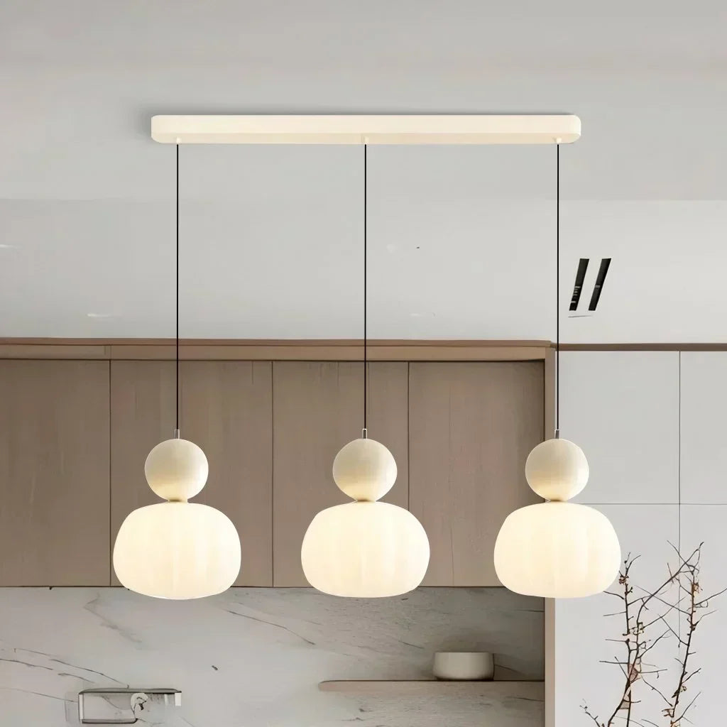Modern Nordic LED Glass Ceiling Lamp with Adjustable Cord