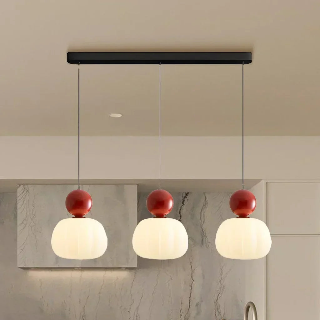 Modern Nordic LED Glass Ceiling Lamp with Adjustable Cord