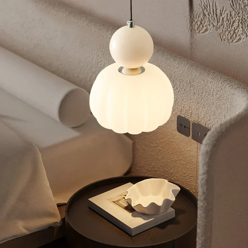 Modern Nordic LED Glass Ceiling Lamp with Adjustable Cord