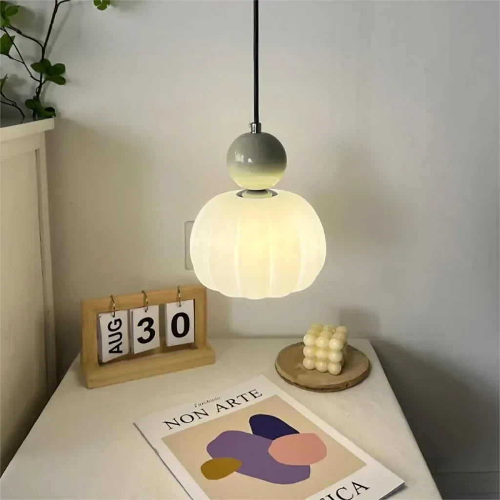 Modern Nordic LED Glass Ceiling Lamp with Adjustable Cord