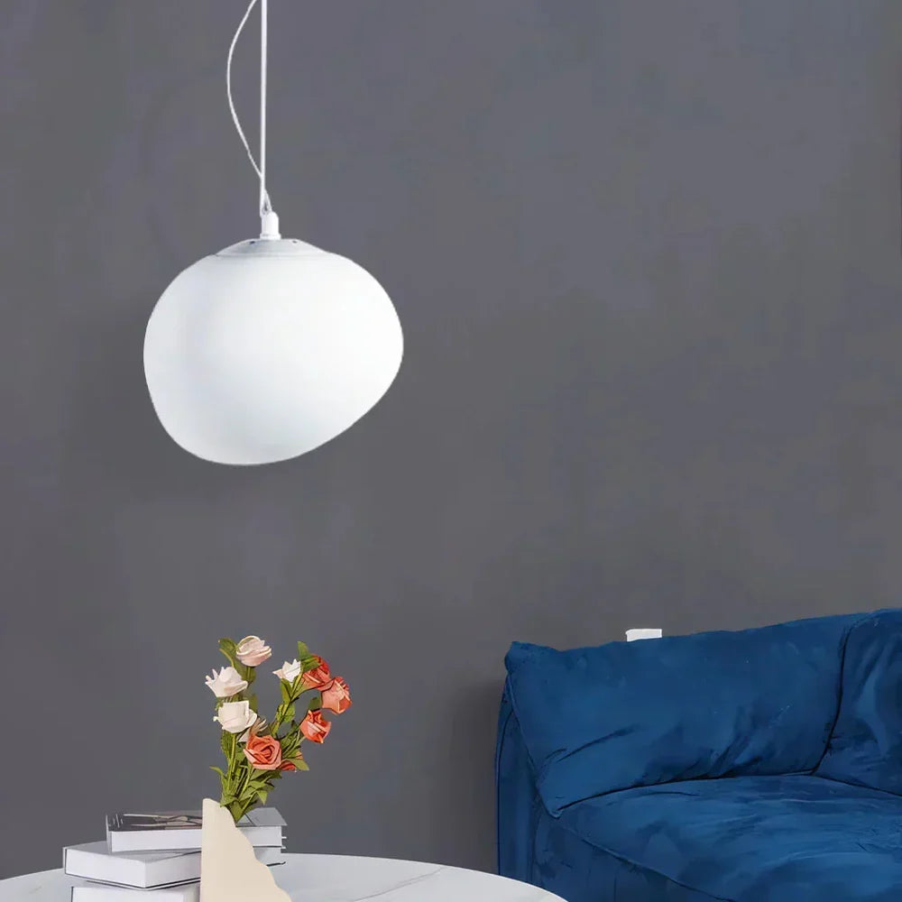 Modern Organic Pendant Light – Round Irregular Ceiling Lamp with Minimalist Design