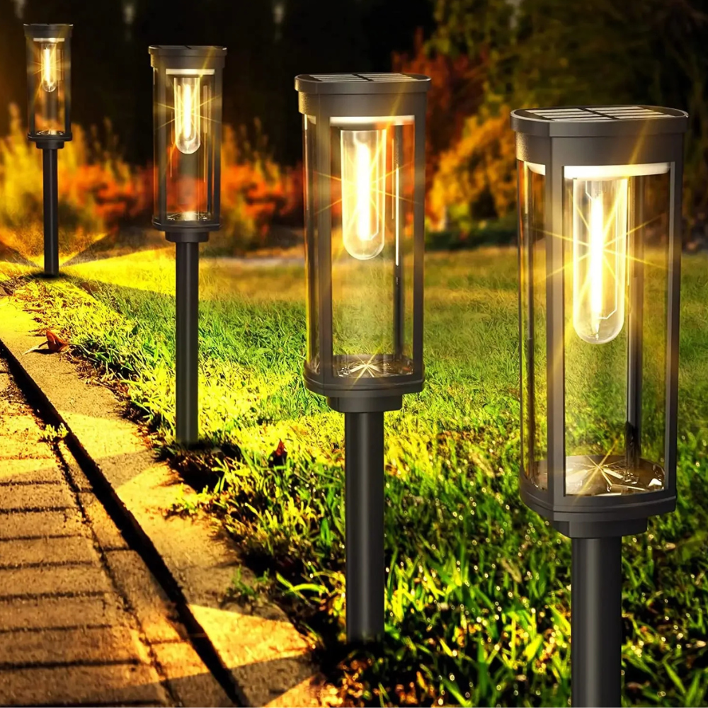 Modern Outdoor Garden Stake Lamps with Automatic Dusk-to-Dawn Lighting