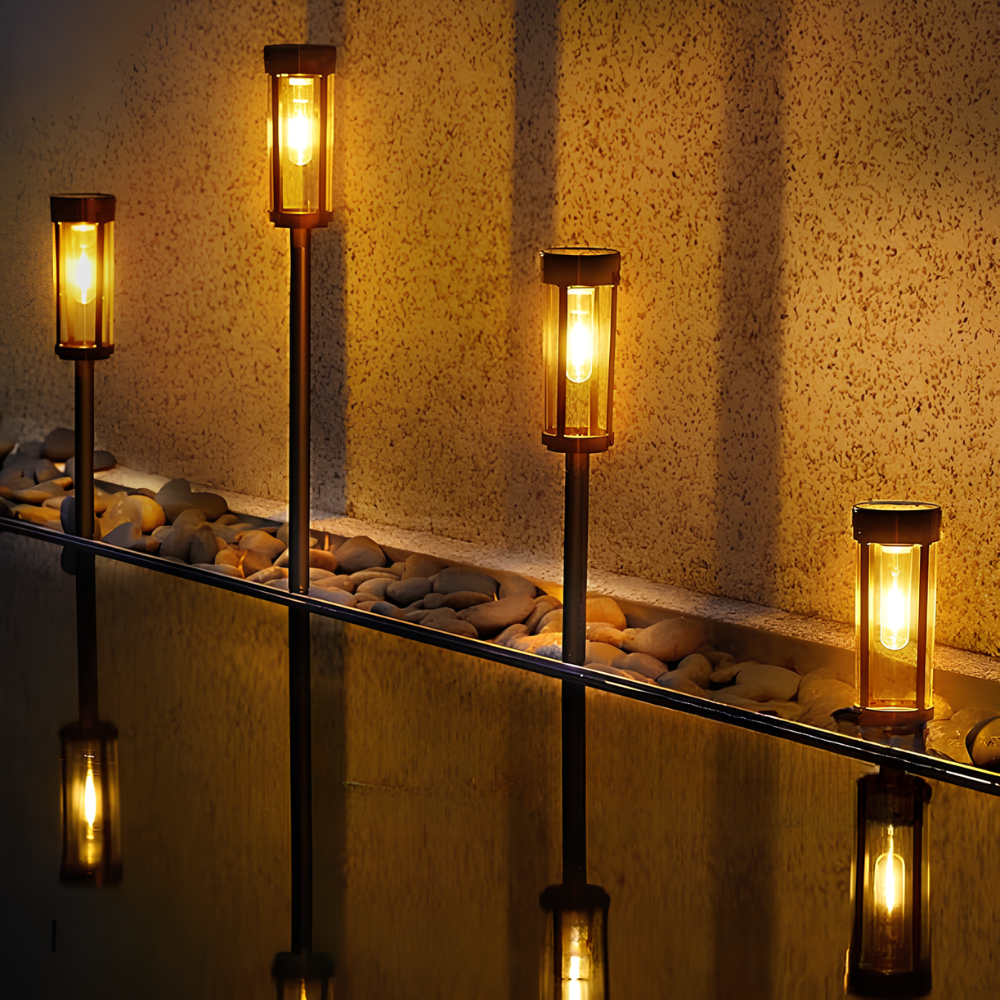 Modern Outdoor Garden Stake Lamps with Automatic Dusk-to-Dawn Lighting