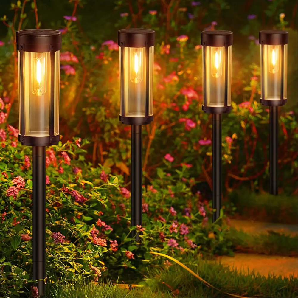 Modern Outdoor Garden Stake Lamps with Automatic Dusk-to-Dawn Lighting