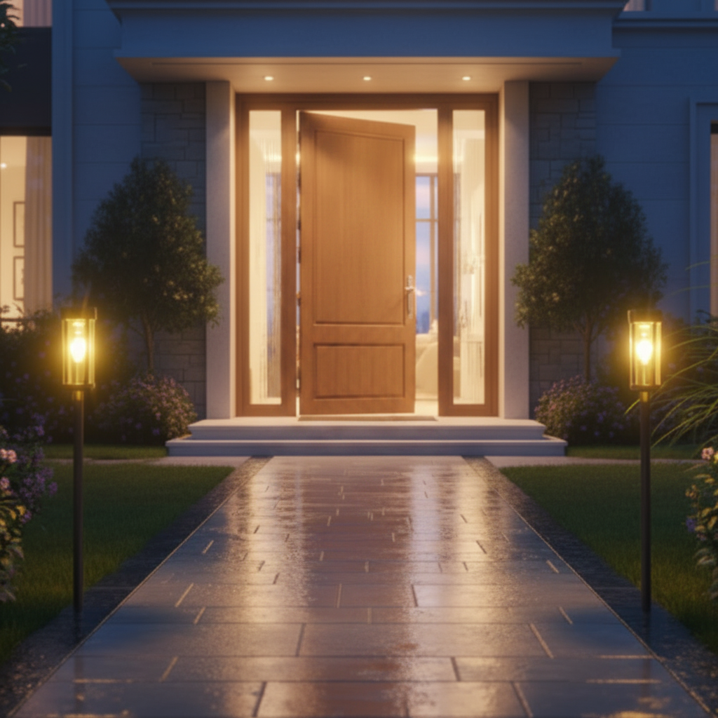 Modern Outdoor Garden Stake Lamps with Automatic Dusk-to-Dawn Lighting
