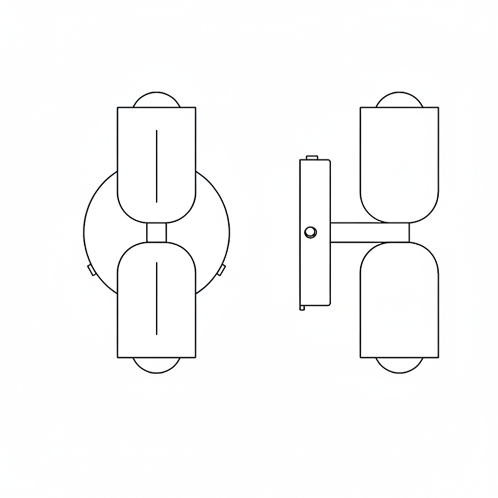 Modern Up-and-Down Double Cylinder Wall Light
