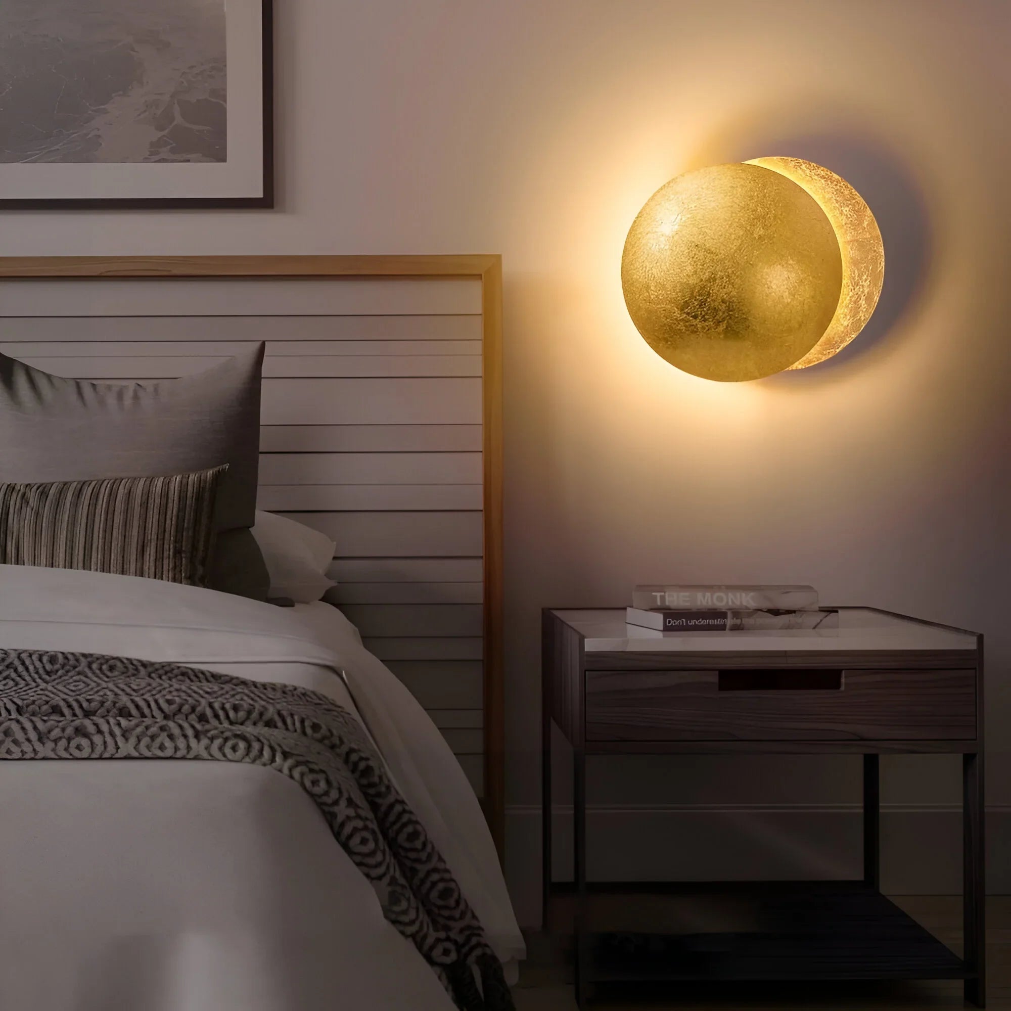 Minimalist Moon LED Wall Light for Hallways, Bedrooms and Entrances
