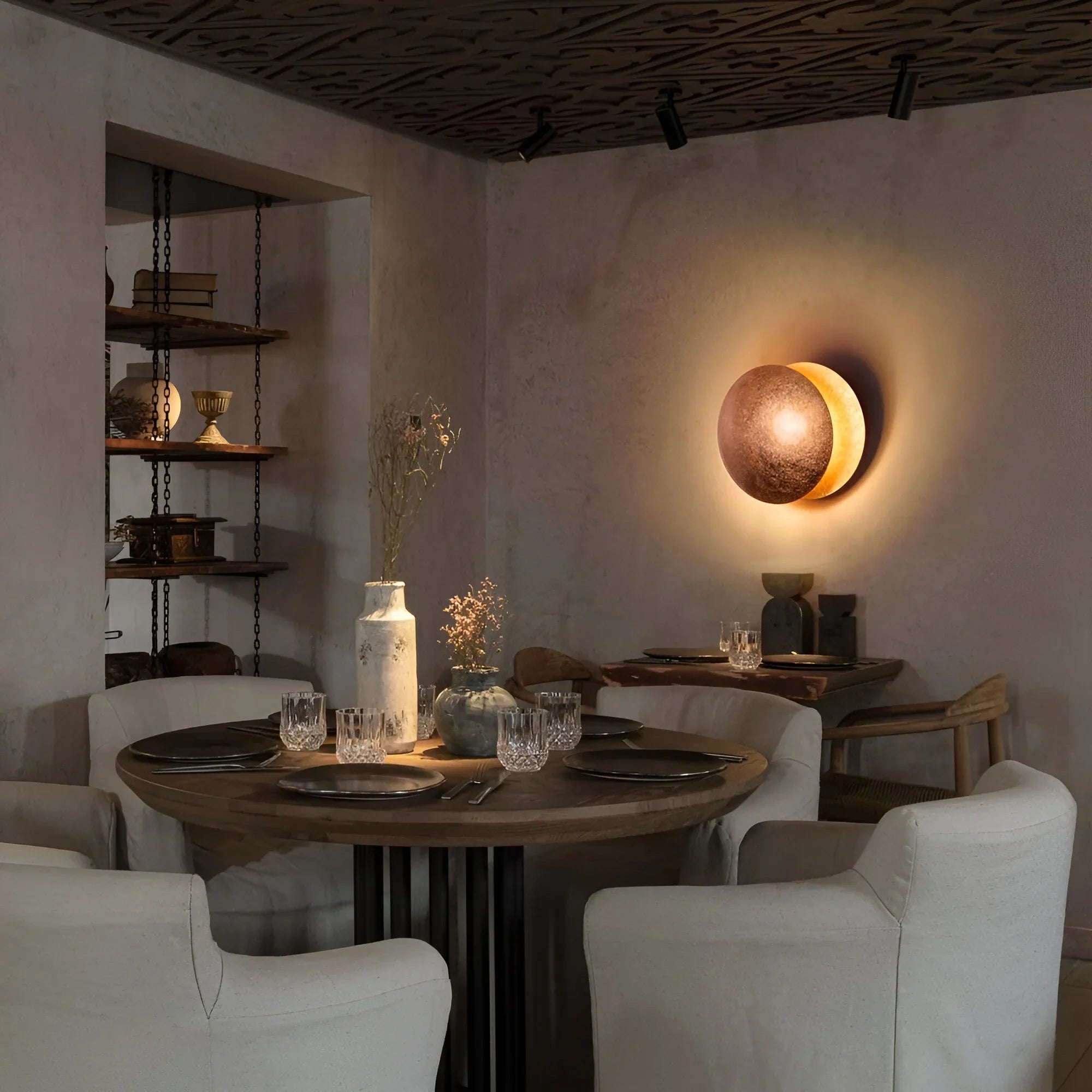 Minimalist Moon LED Wall Light for Hallways, Bedrooms and Entrances