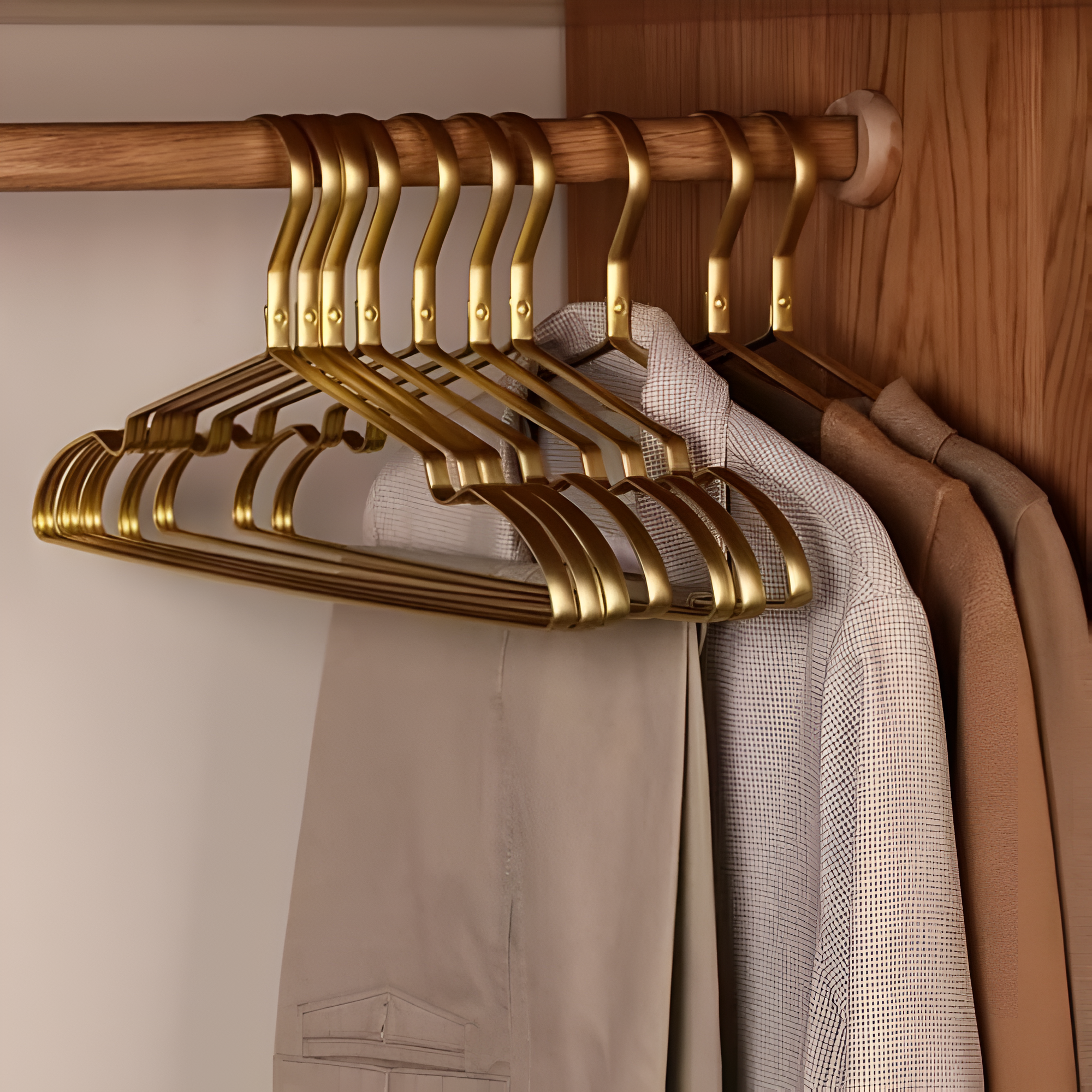 Slim Non-Slip Aluminium Clothes Hangers – 10 Pack
