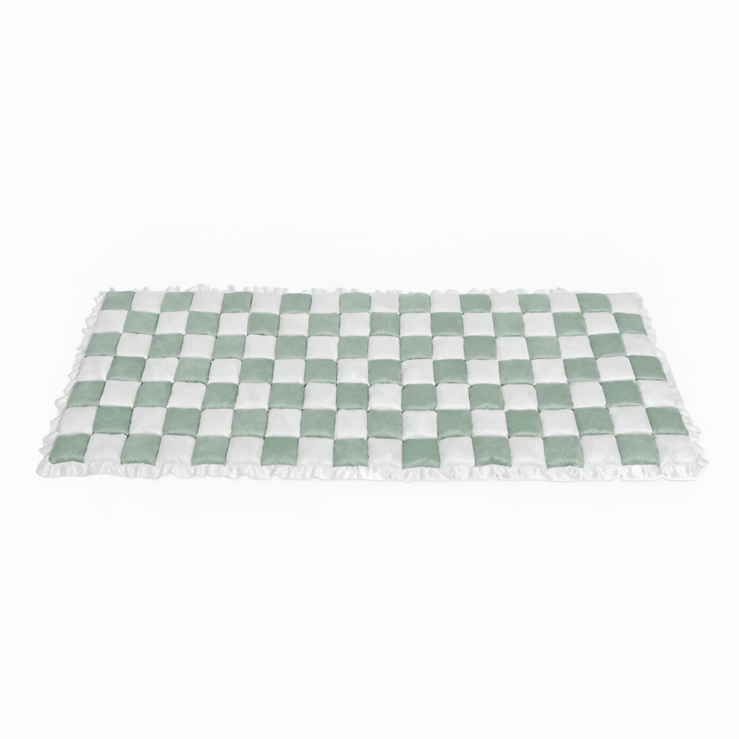 Non-Slip Checkered Plush Pet Mat