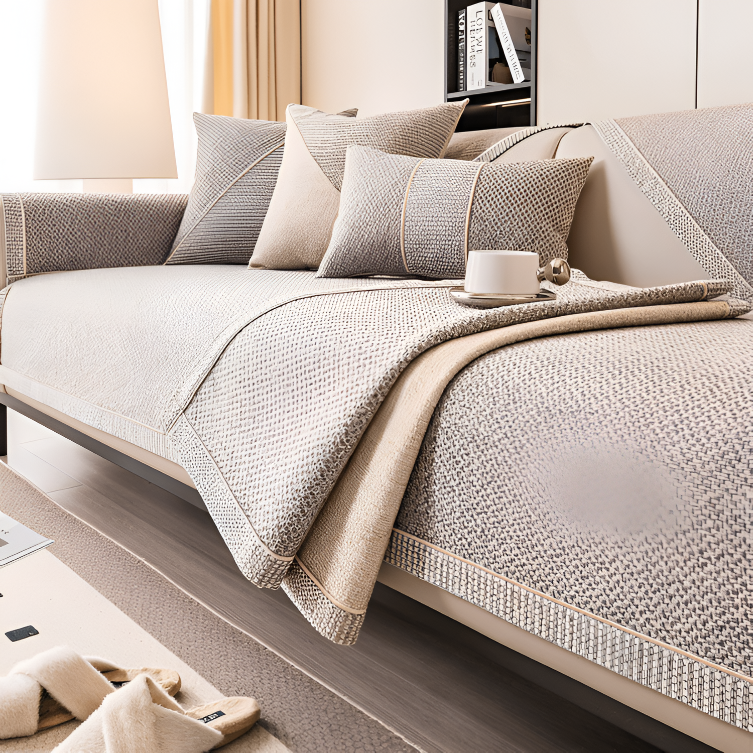 Non-Slip Textured Sofa and Cushion Cover