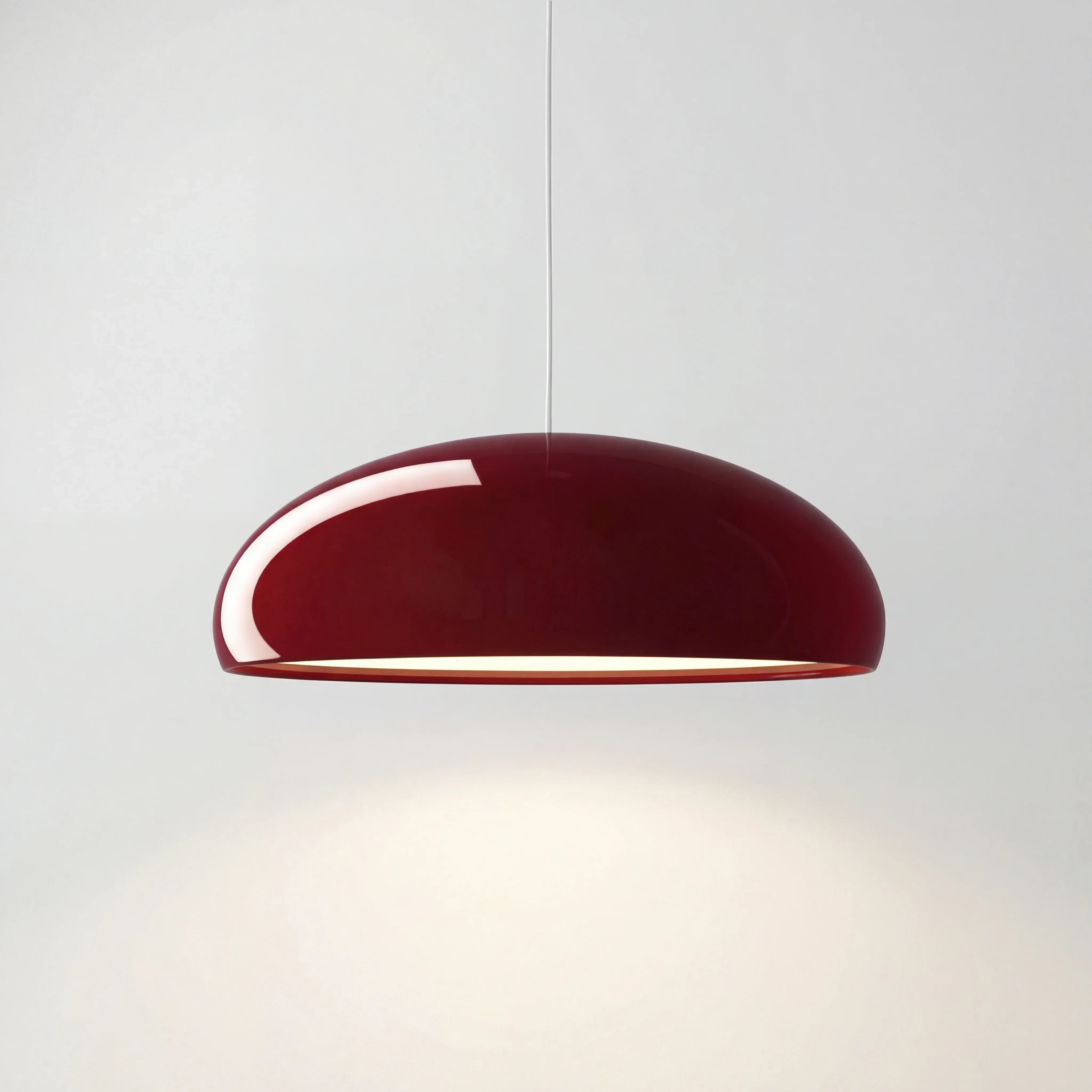 Nordic Colorful Metal Bowl Pendant Light with LED Lighting for Modern Interiors