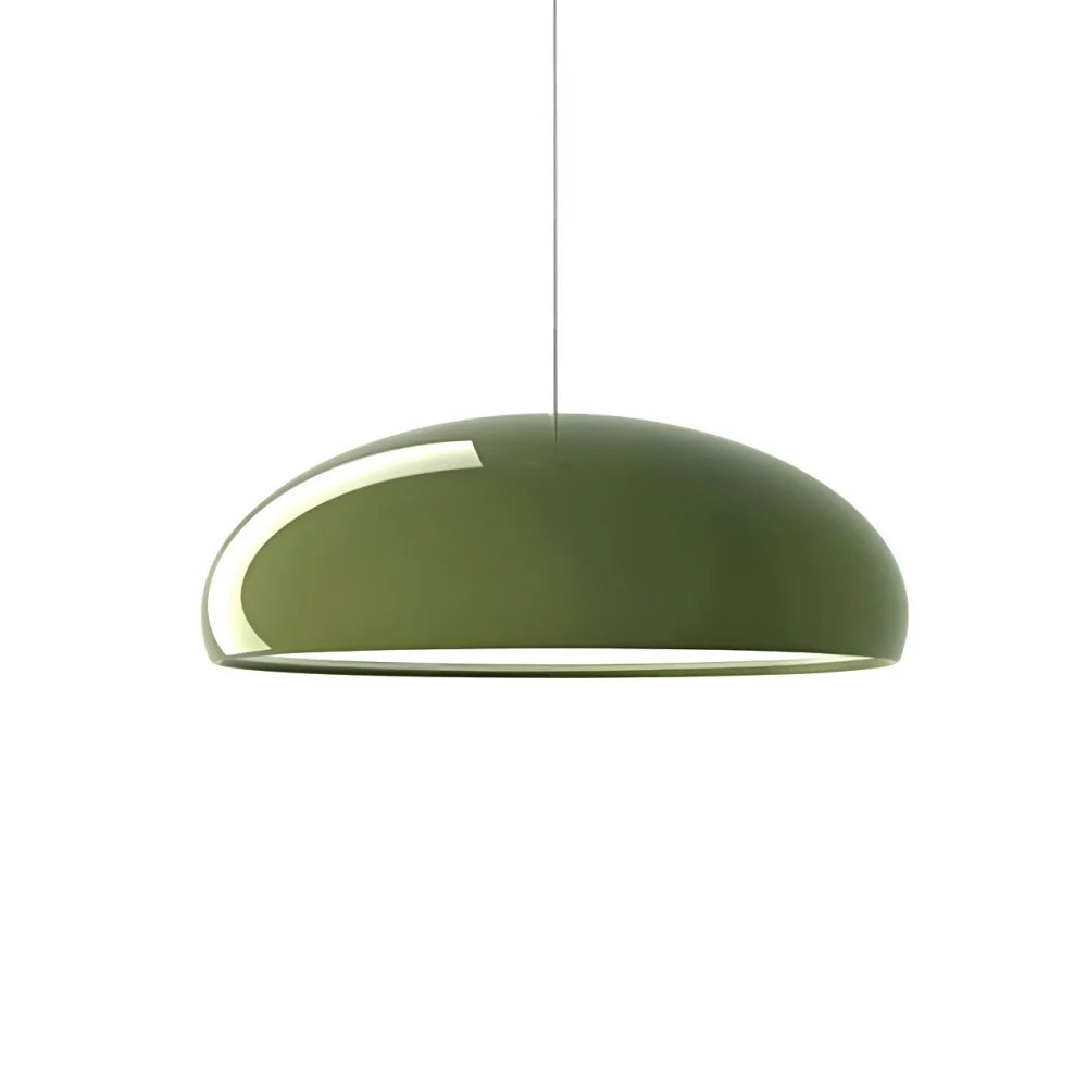 Nordic Colorful Metal Bowl Pendant Light with LED Lighting for Modern Interiors