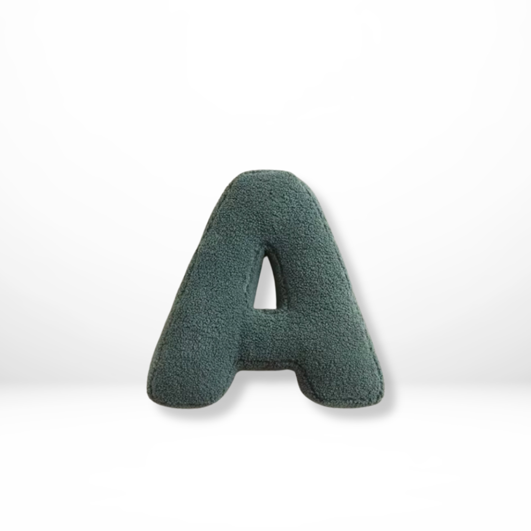 Personalized Velvet Decorative Cushion Cover - Soft Alphabet Pillow for Couch and Home Decor
