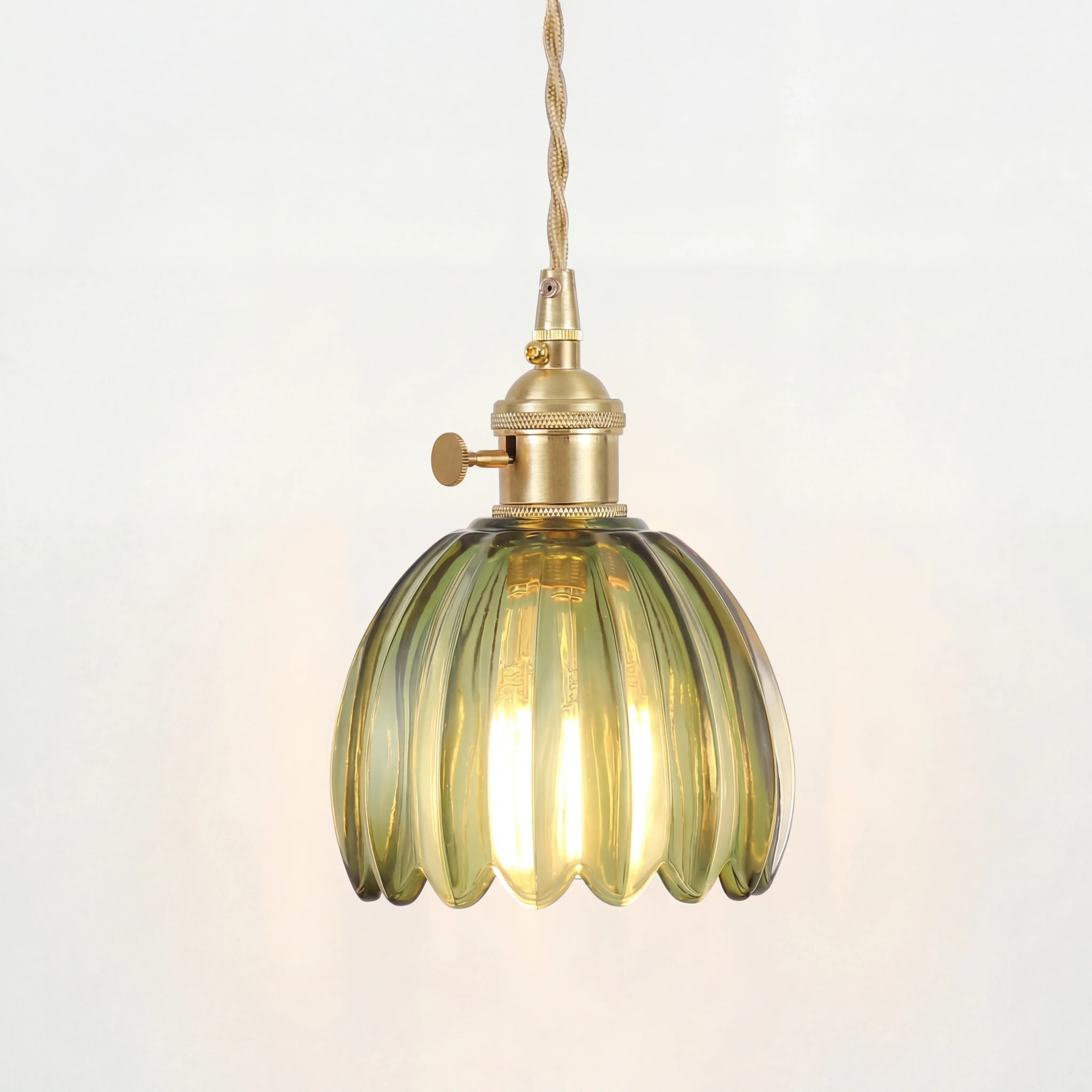Petite Glass Flower Pendant Light with Elegant Petal Design