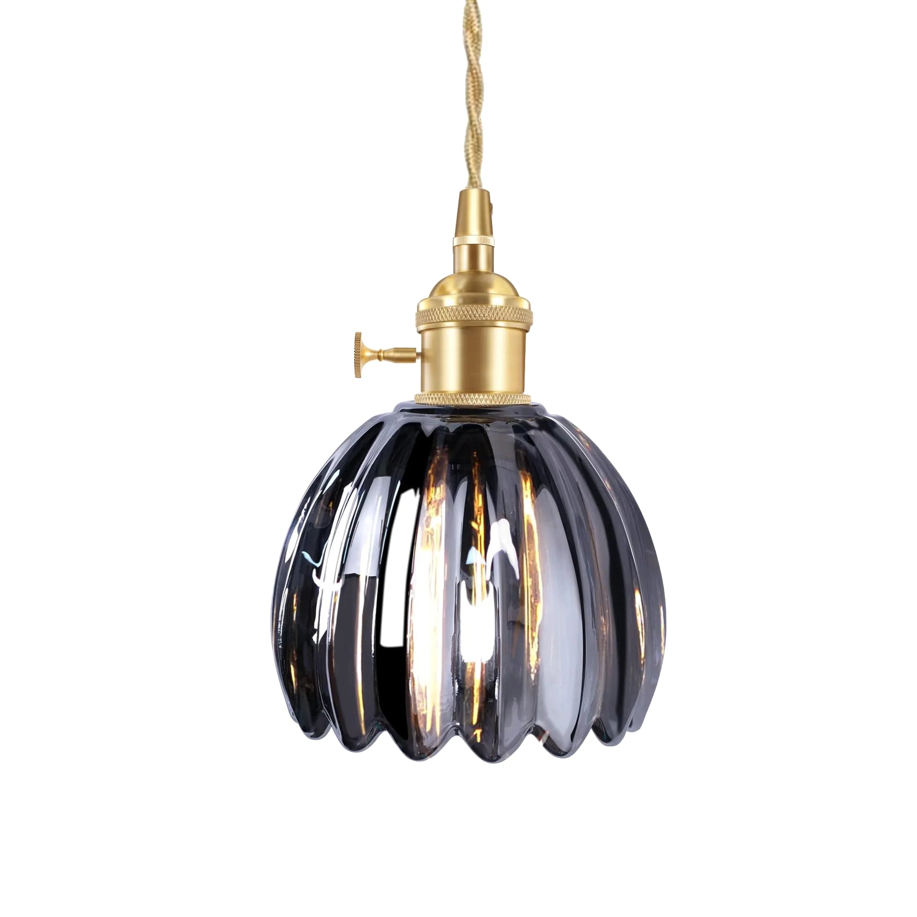 Petite Glass Flower Pendant Light with Elegant Petal Design