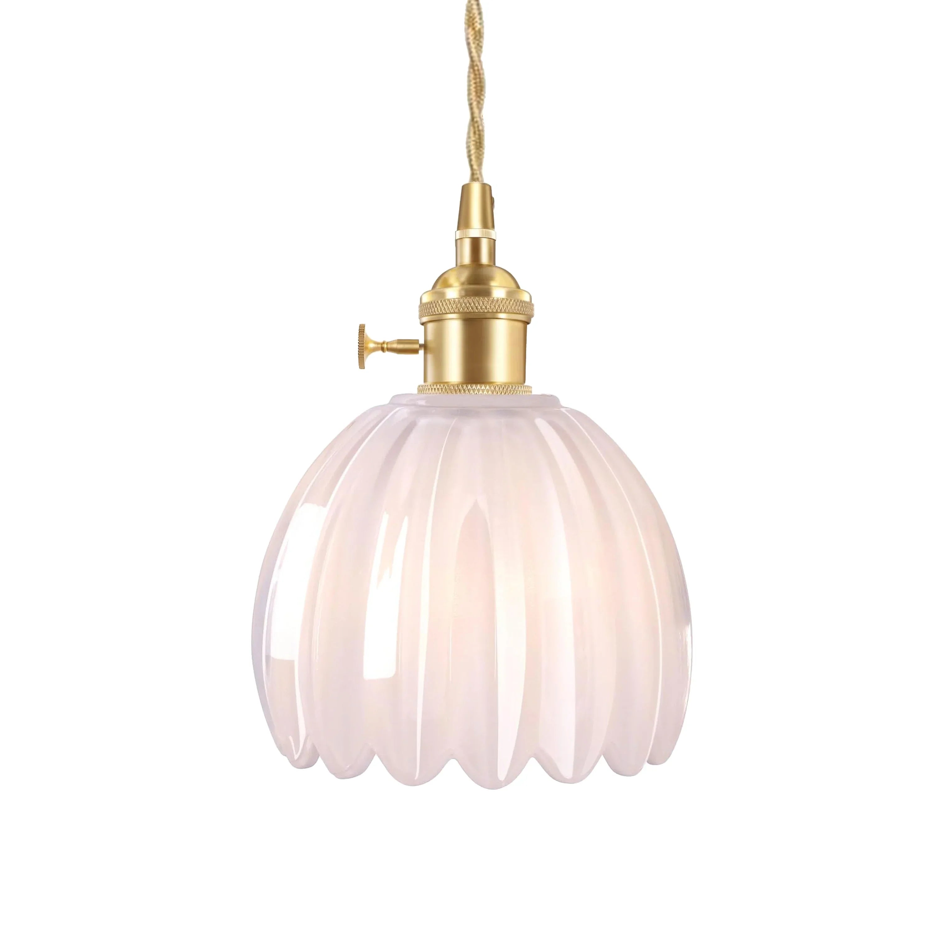 Petite Glass Flower Pendant Light with Elegant Petal Design