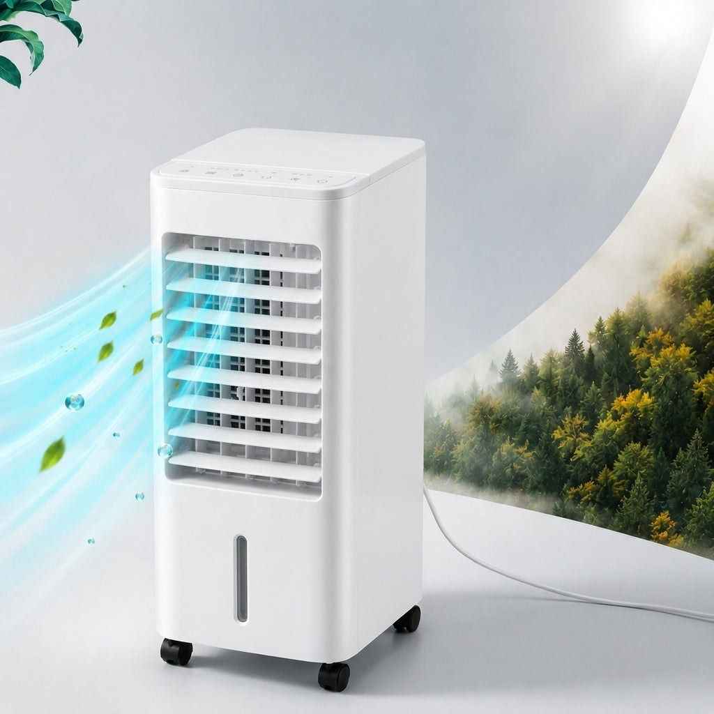 Portable 3-in-1 Air Cooler with Fan, Humidifier and 24-Hour Timer