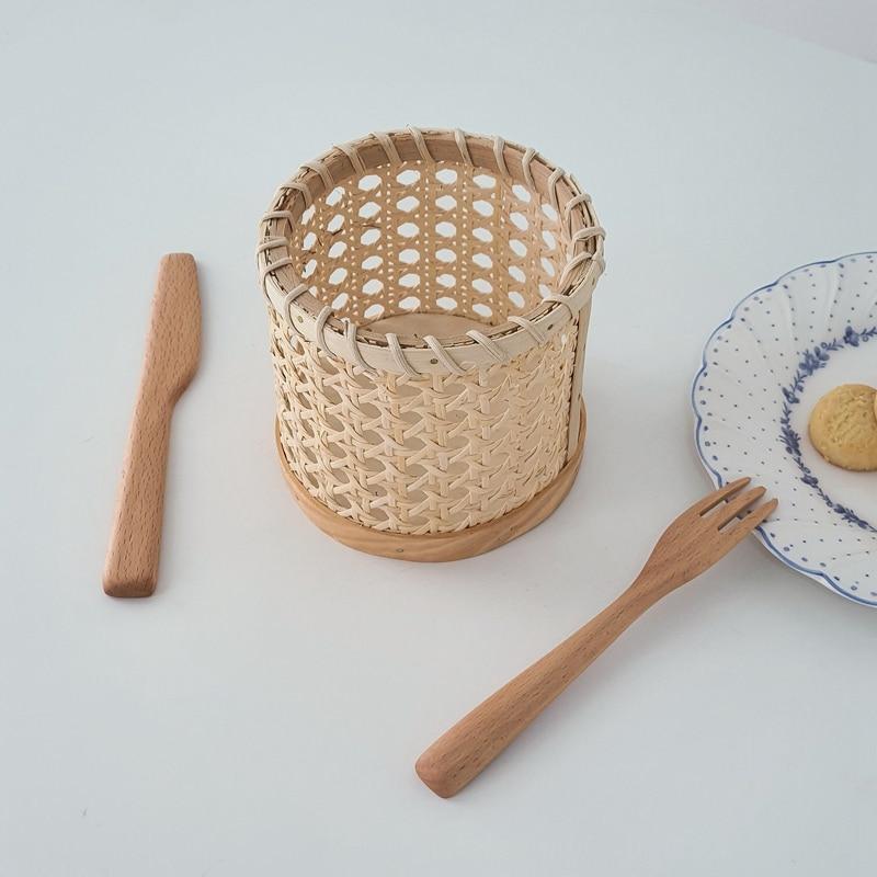 Rattan Cutlery Organiser for Kitchen Drawers and Dining Storage