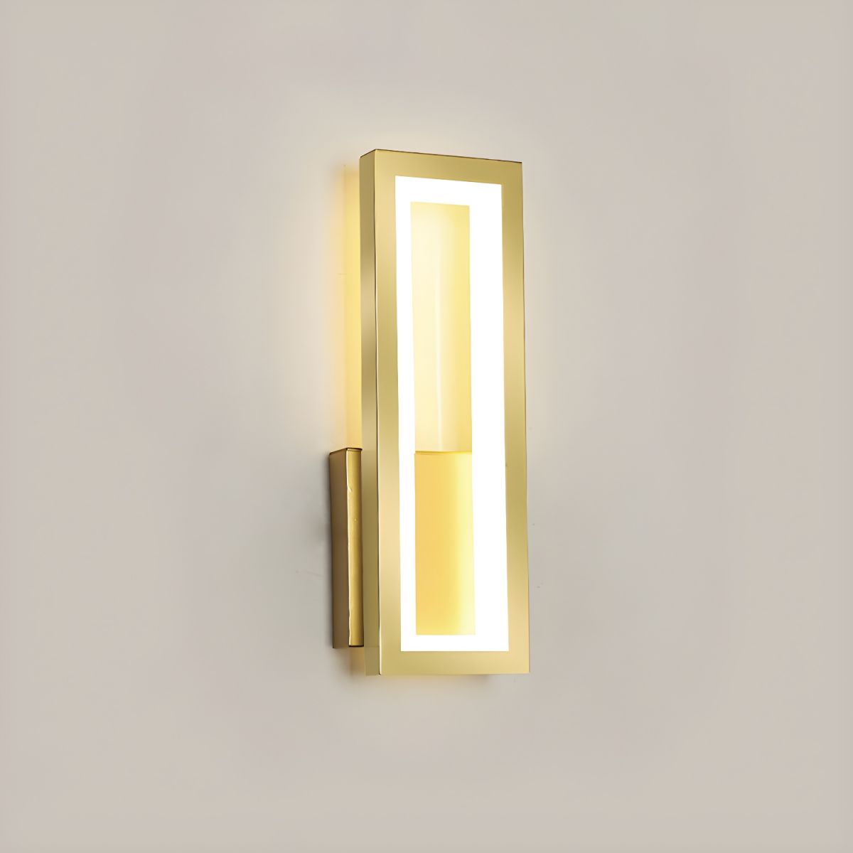 Rectangular LED Wall Light with Illuminated Frame