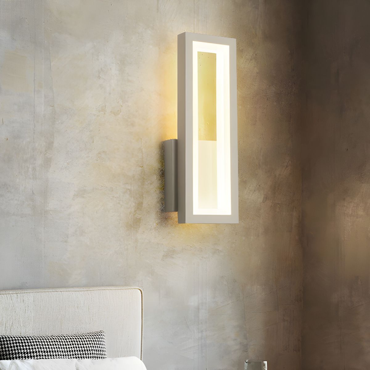 Rectangular LED Wall Light with Illuminated Frame
