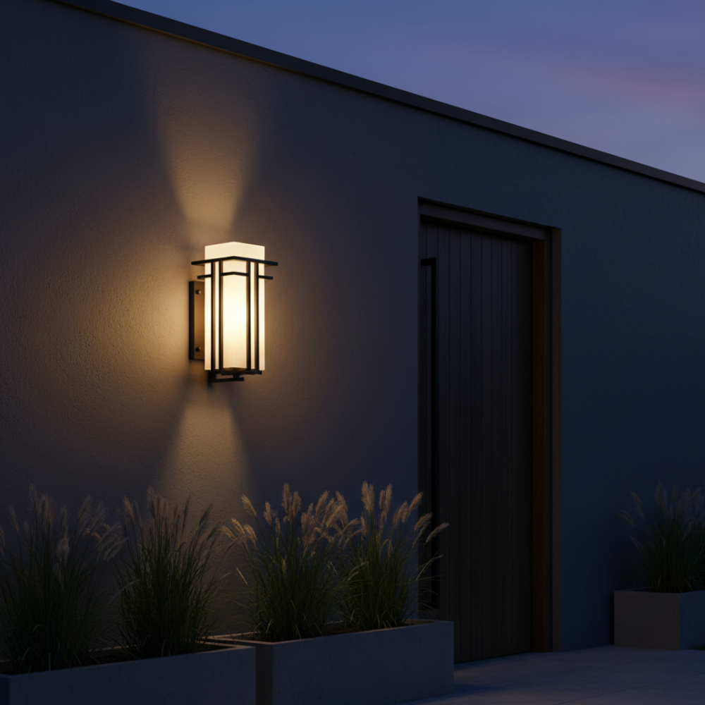 Glass Shade Retro Industrial IP65 Outdoor Wall Light