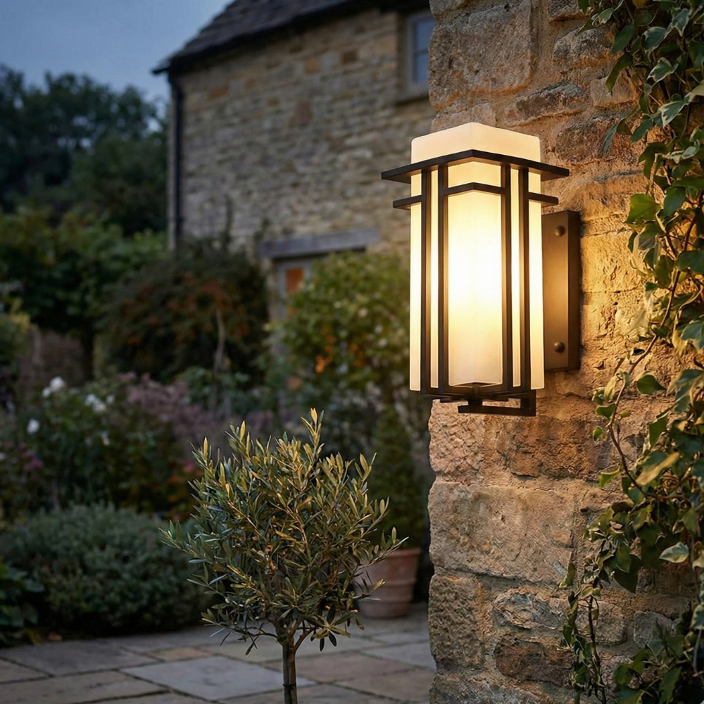 Glass Shade Retro Industrial IP65 Outdoor Wall Light