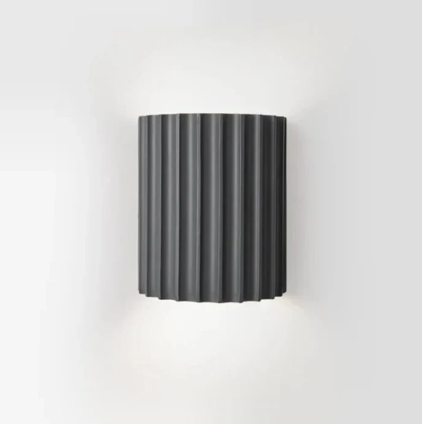 Ribbed Resin Wall Sconce with Up-and-Down Lighting