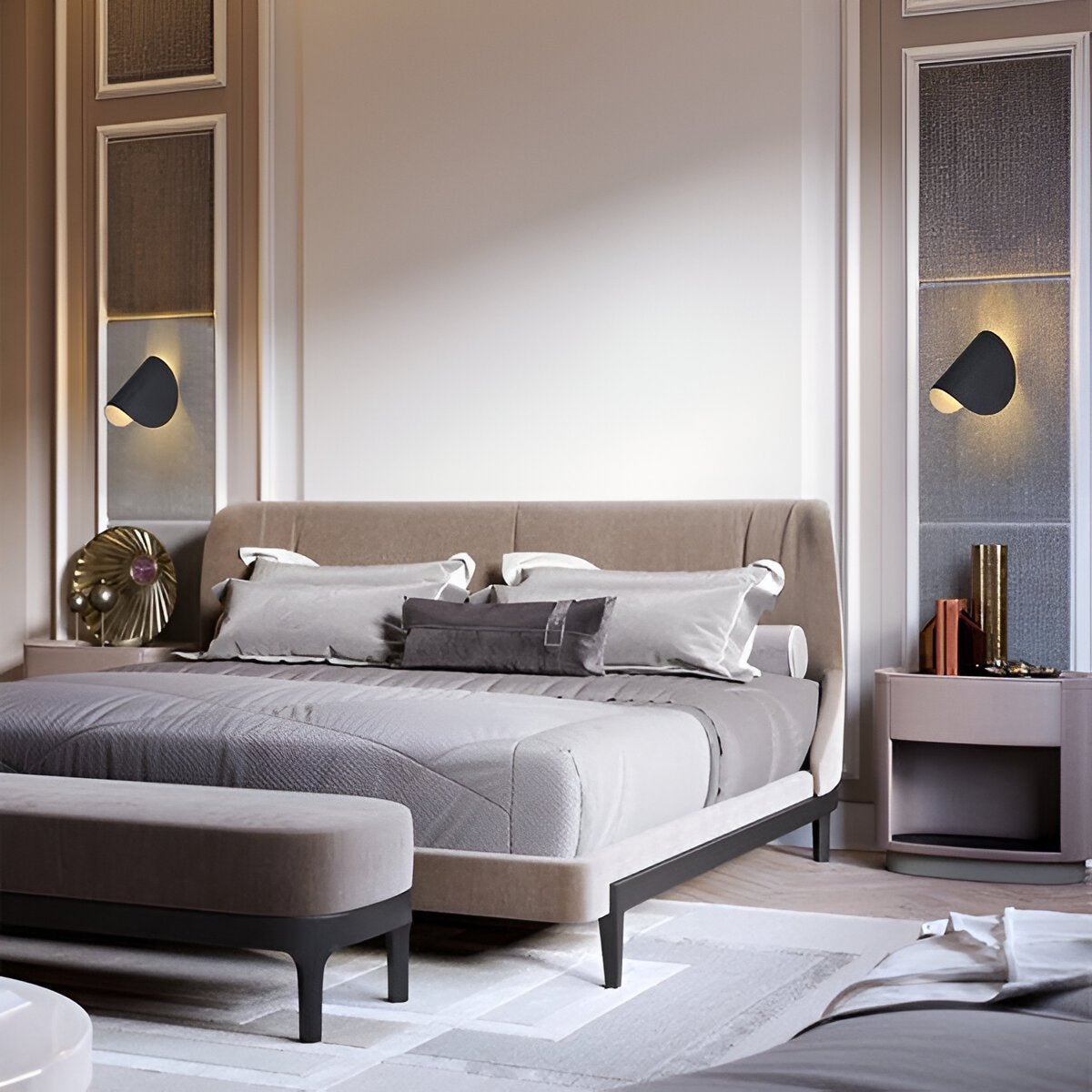 Rotatable Metal Wall Light with Geometric Design