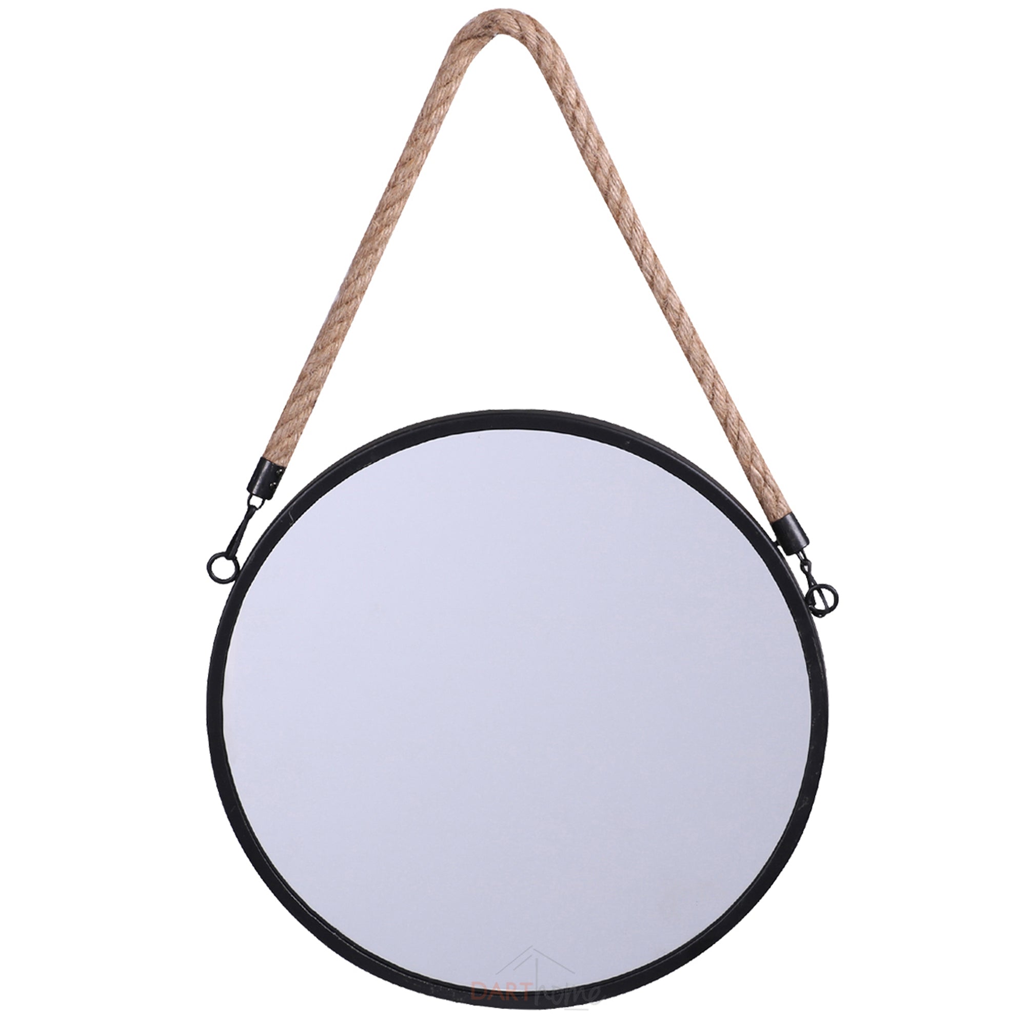 Round Wall Mirror with Hanging Rope