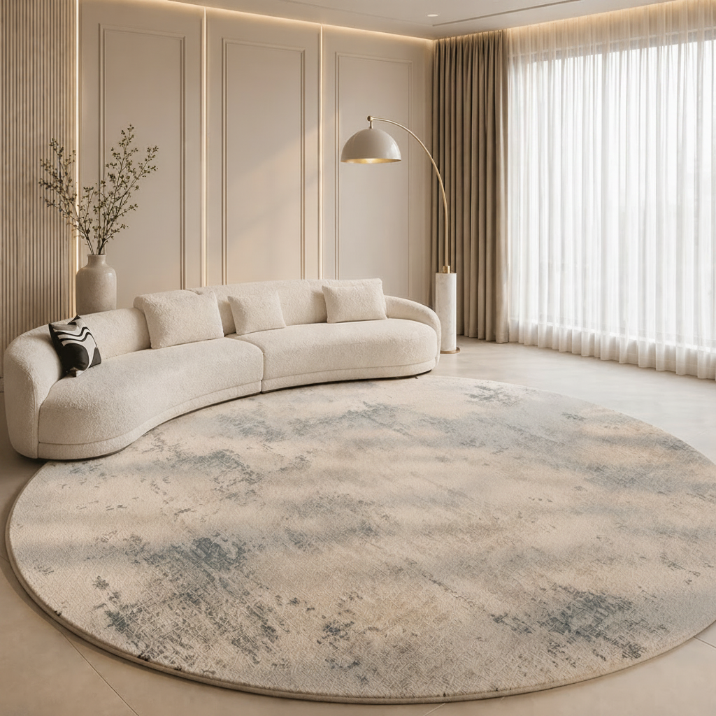 Round Plush Area Rug
