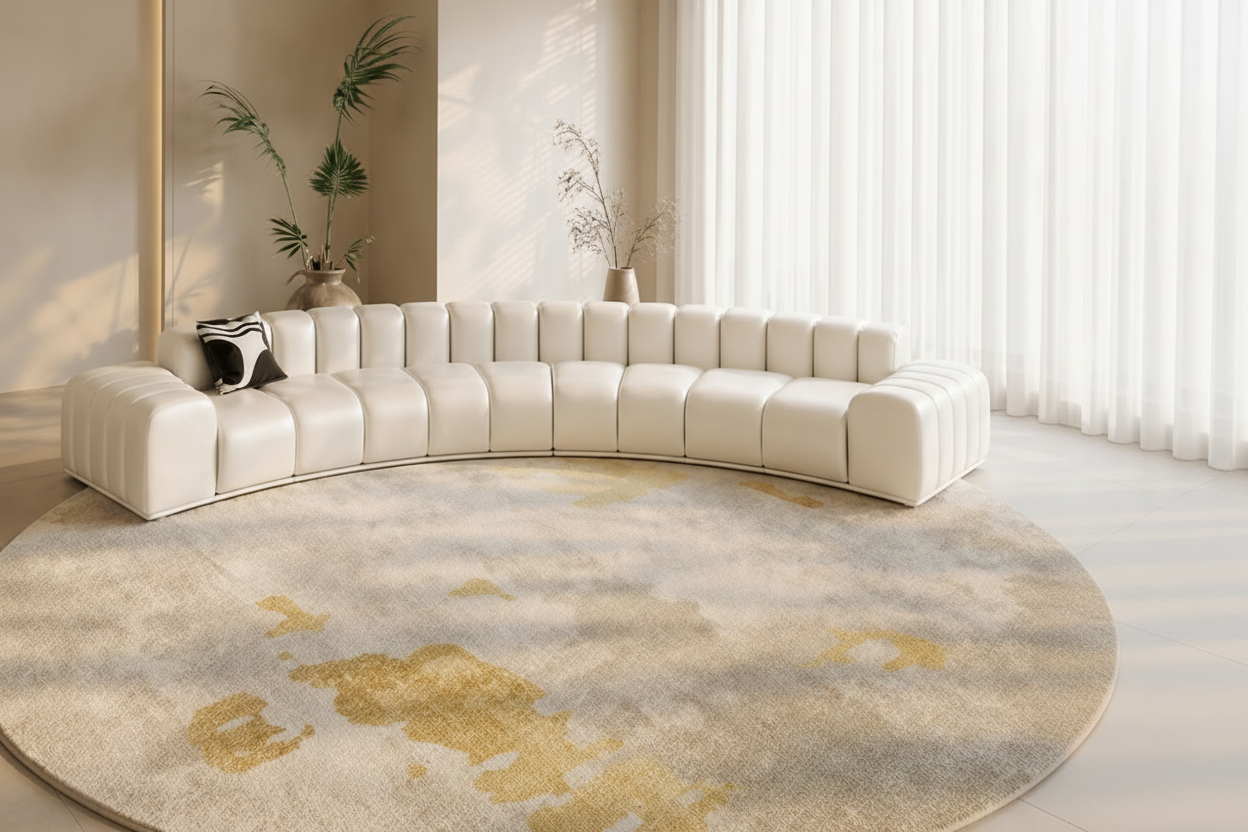 Round Plush Area Rug