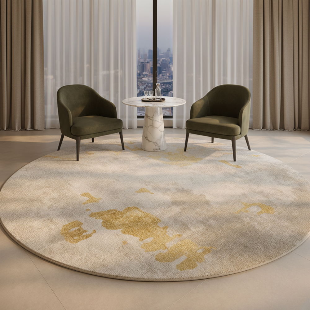 Round Plush Area Rug