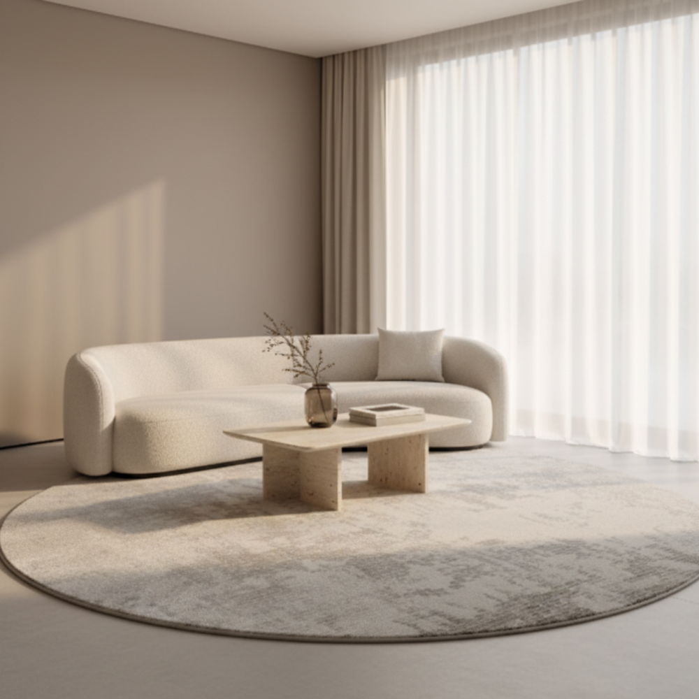 Round Plush Area Rug